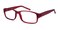 FP0363 Matte Red Square Plastic Eyeglasses