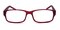 FP0363 Matte Red Square Plastic Eyeglasses