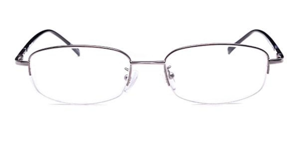 Thomas Gunmetal Oval Metal Eyeglasses