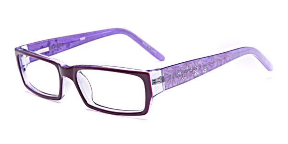 Louis Purple Rectangle Acetate Eyeglasses