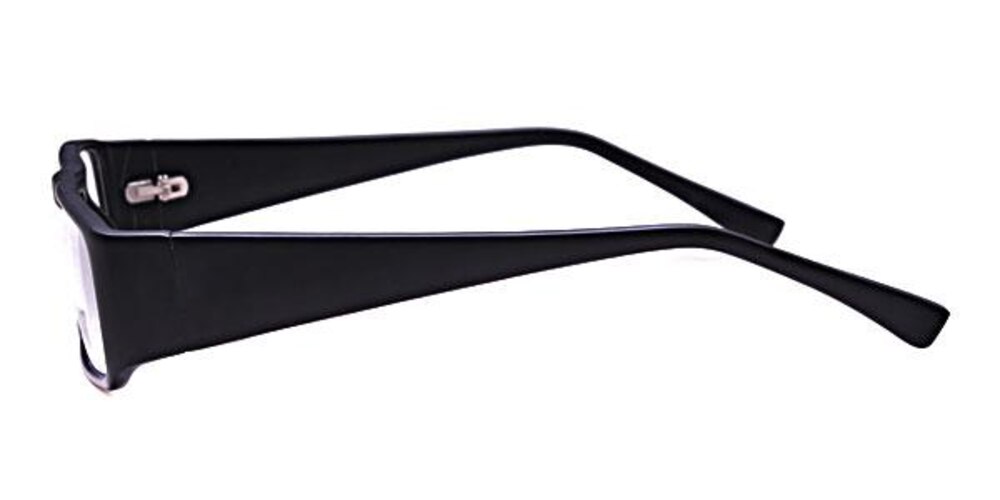 Joseph Matte Black Rectangle Plastic Eyeglasses
