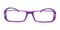 Kyle Purple Rectangle Plastic Eyeglasses