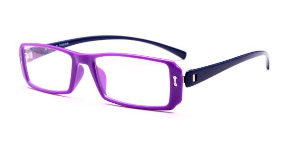 Kyle Purple Rectangle Plastic Eyeglasses