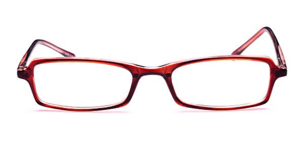 Meeks Brown Rectangle Plastic Eyeglasses