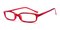 FP0382 Red Rectangle Plastic Eyeglasses