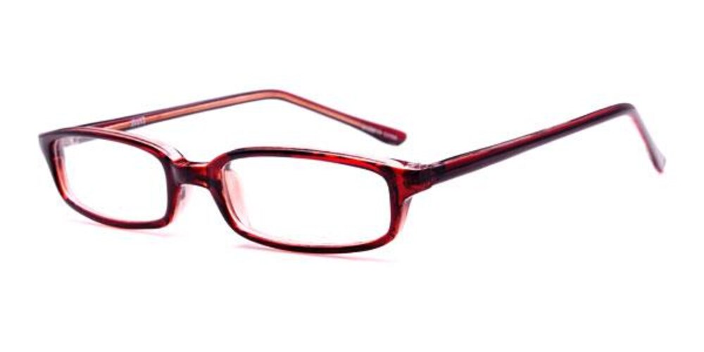 FP0381 Brown Rectangle Plastic Eyeglasses