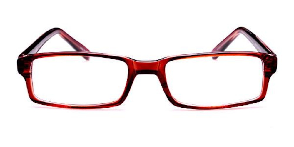 Kaissi Brown Rectangle Plastic Eyeglasses