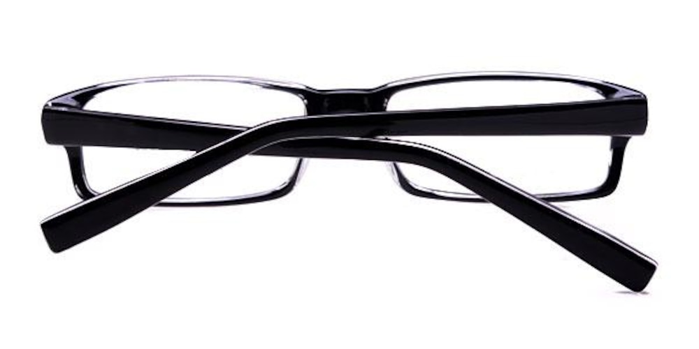 Kaissi Black Rectangle Plastic Eyeglasses