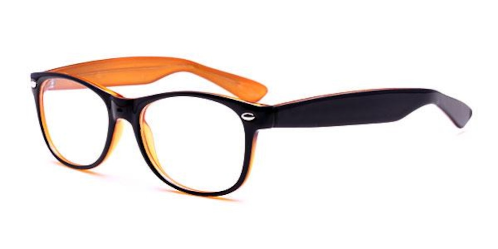 FP0359 BlackBrown Classic Wayframe Plastic Eyeglasses