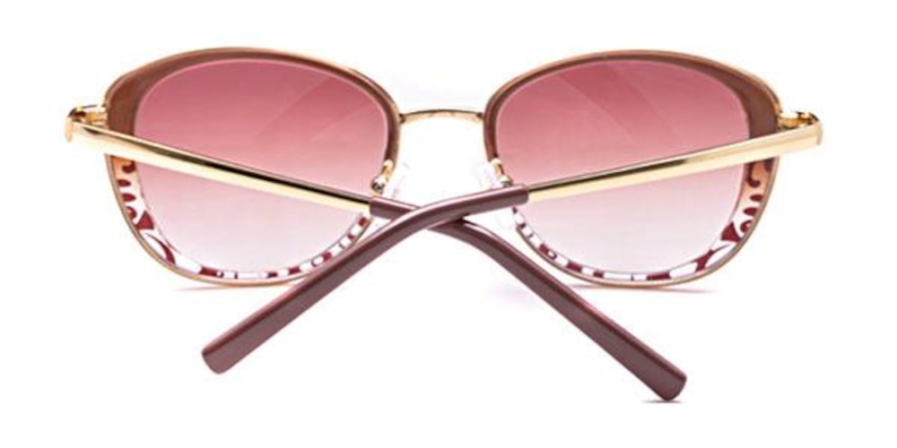 Diana Brown Round Metal Sunglasses