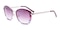 Diana Purple Round Metal Sunglasses