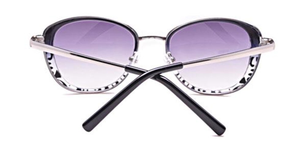 Diana Black Round Metal Sunglasses
