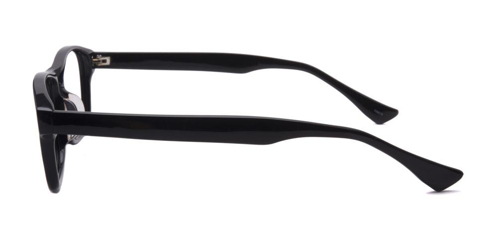Vaughan Black Classic Wayframe Acetate Eyeglasses