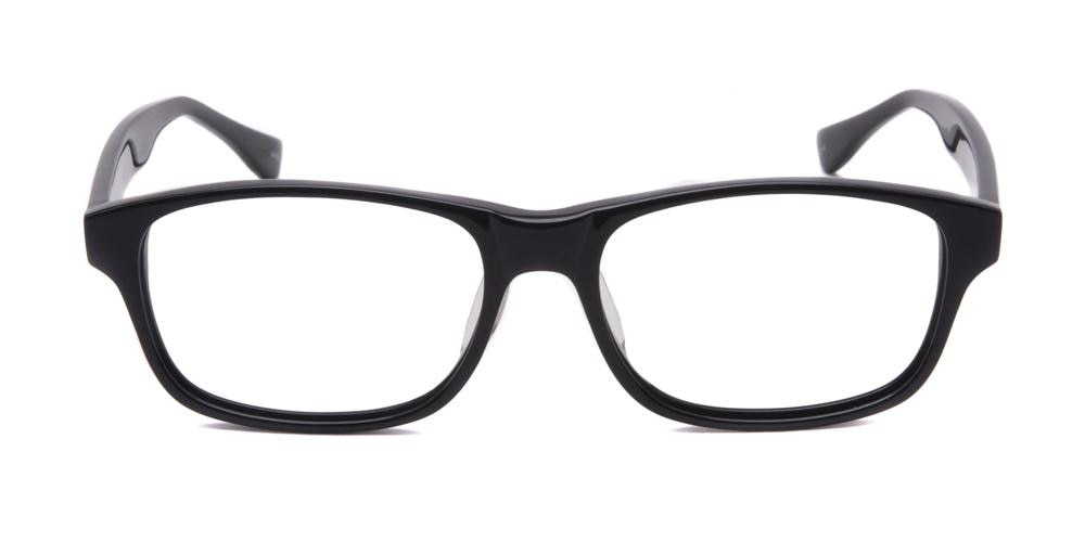 Vaughan Black Classic Wayframe Acetate Eyeglasses