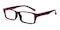 Perez Red Oval Plastic Eyeglasses
