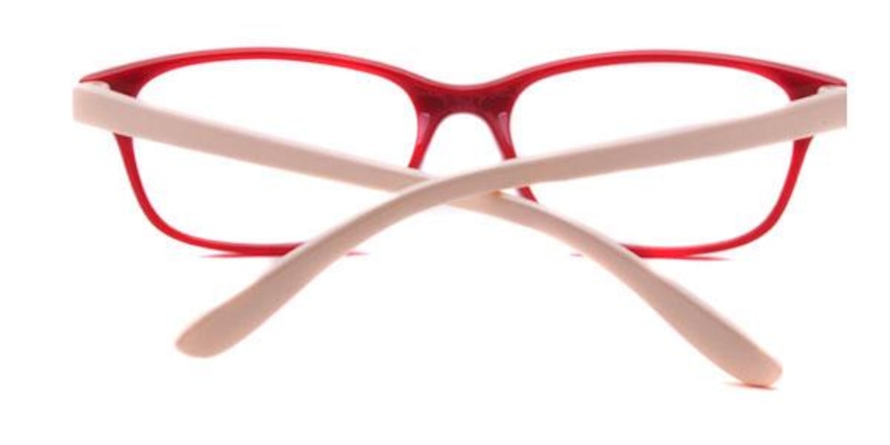 Swaim Red Oval Plastic Eyeglasses