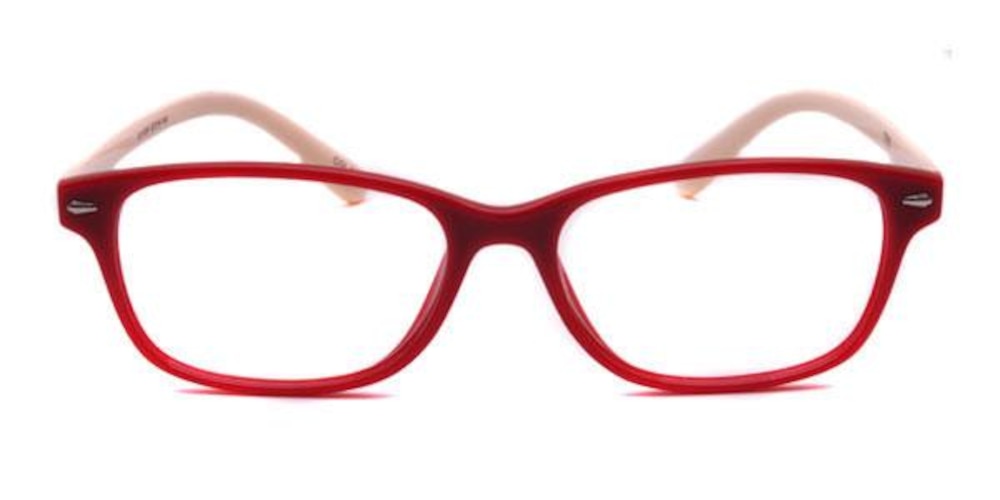 Swaim Red Oval Plastic Eyeglasses