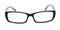 1014 Black/White Rectangle Acetate Eyeglasses