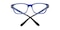 Andrea DarkBlue Square Plastic Eyeglasses