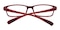 Moses Burgundy Rectangle Plastic Eyeglasses