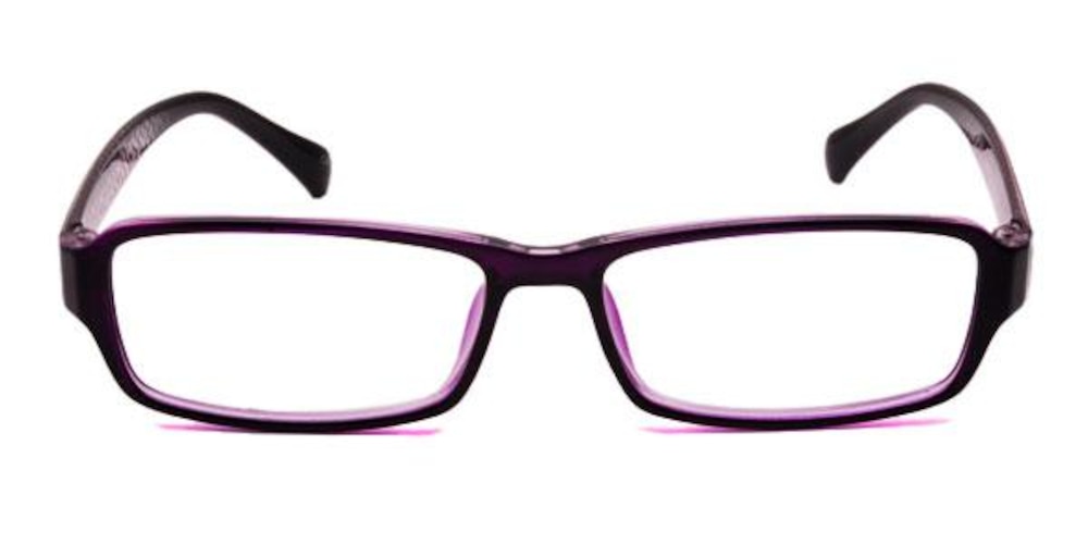 Saint-Denis Purple Rectangle Plastic Eyeglasses