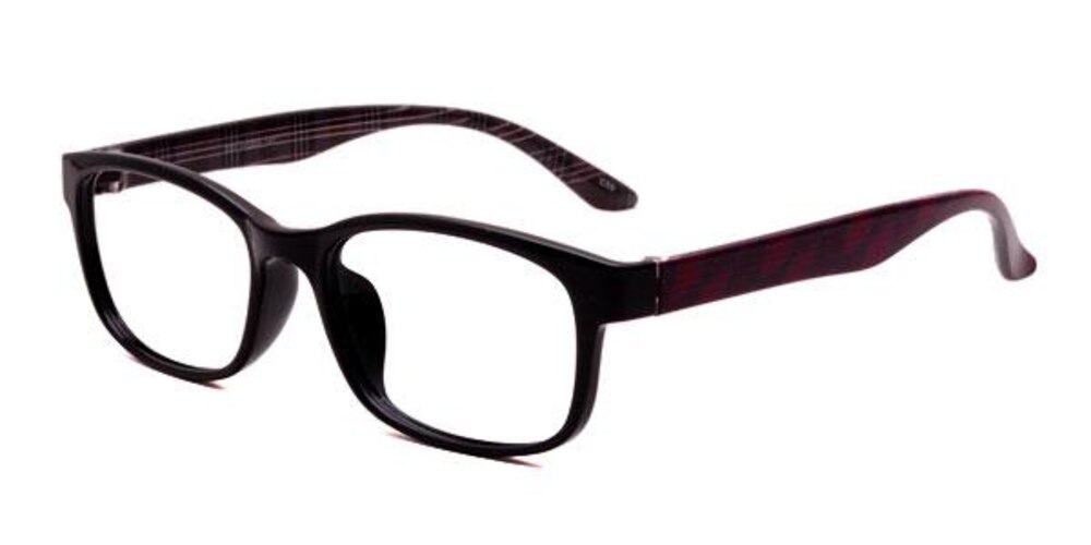 Steven Black/Pattern Oval Plastic Eyeglasses