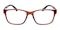 Andrea Brown Square Plastic Eyeglasses