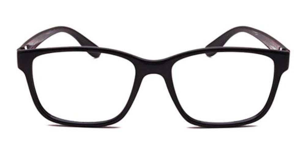 Andrea Black/Streak Square Plastic Eyeglasses