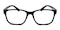 Andrea Black/Streak Square Plastic Eyeglasses