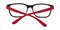 Andrea Black/Red Square Plastic Eyeglasses