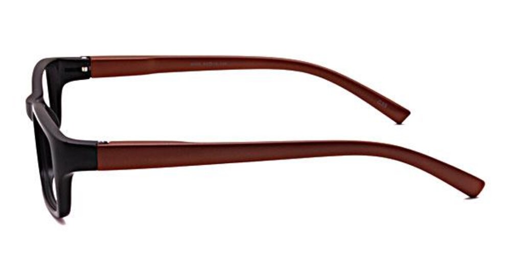 Moffett Black/Brown Rectangle Plastic Eyeglasses