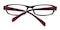 Marker Black/Red Rectangle Plastic Eyeglasses