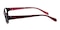 Marker Black/Red Rectangle Plastic Eyeglasses