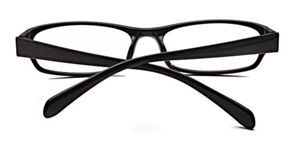 Marker Black Rectangle Plastic Eyeglasses