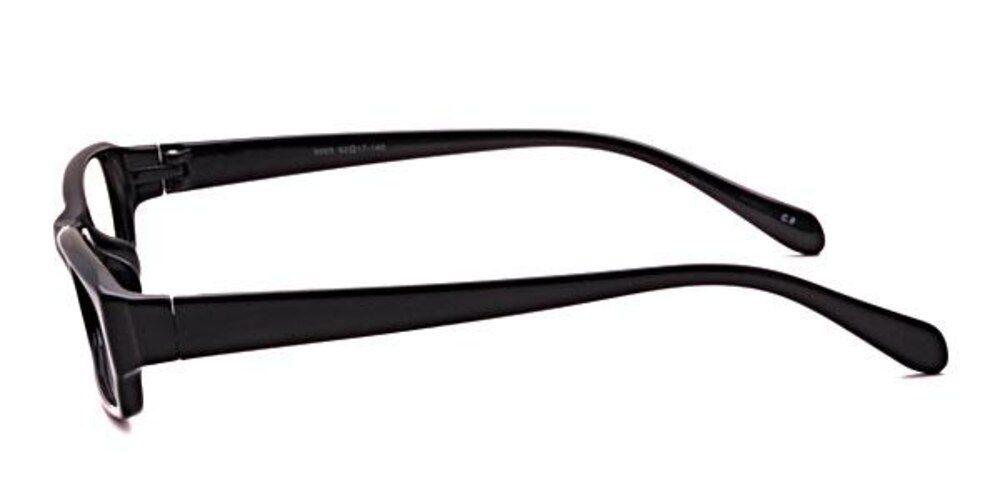 Marker Black Rectangle Plastic Eyeglasses