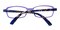 Michael Blue Rectangle Plastic Eyeglasses