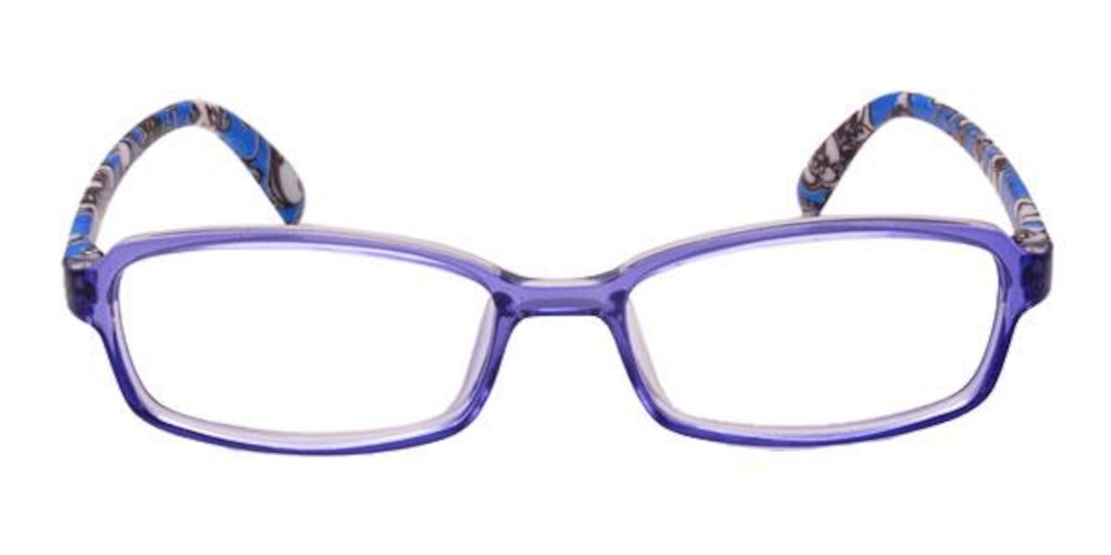 Michael Blue Rectangle Plastic Eyeglasses