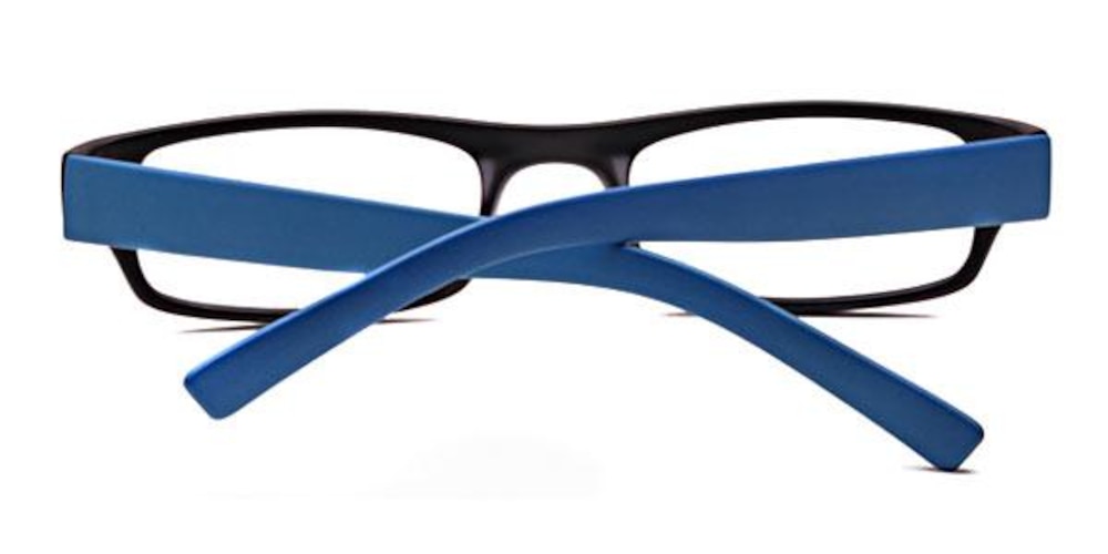 Redd Black/Blue Rectangle Plastic Eyeglasses