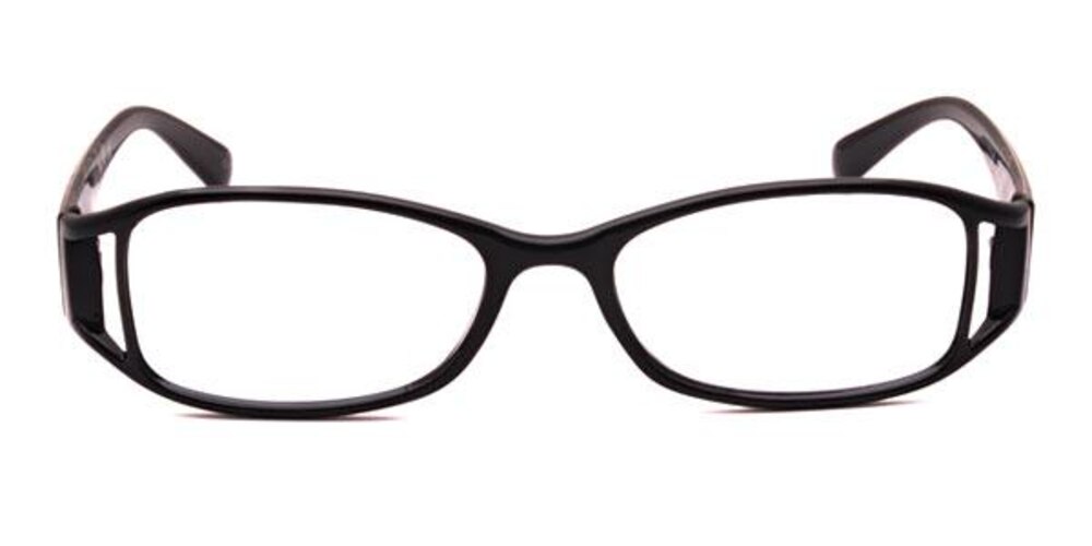 Josh Black/Pattern Oval Plastic Eyeglasses