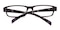 EauClaire Black/Pattern Rectangle Plastic Eyeglasses