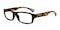 Kenneth Black/Tortoiseshell Rectangle Plastic Eyeglasses