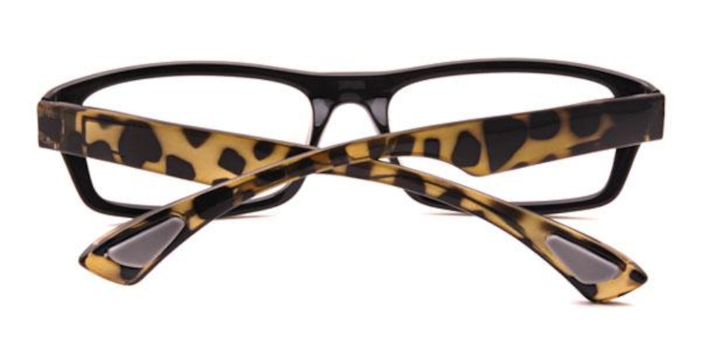 Kenneth Black/Tortoiseshell Rectangle Plastic Eyeglasses