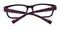 Cannes BlackPatternPurple Rectangle Plastic Eyeglasses