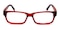 Venturato Red Oval Acetate Eyeglasses