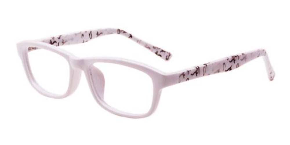 Plymouth White Classic Wayframe Plastic Eyeglasses