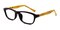 Plymouth Black/Yellow Classic Wayframe Plastic Eyeglasses