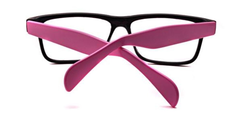 Sindt Black/Pink Square Plastic Eyeglasses