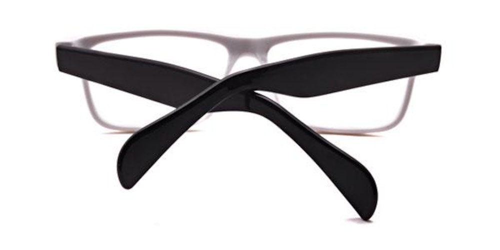 Sindt White Oval Plastic Eyeglasses