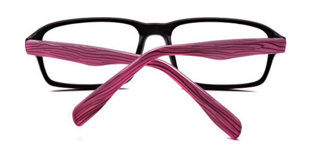 Mattingly Black/Pink Rectangle Plastic Eyeglasses