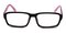 Mattingly Black/Pink Rectangle Plastic Eyeglasses